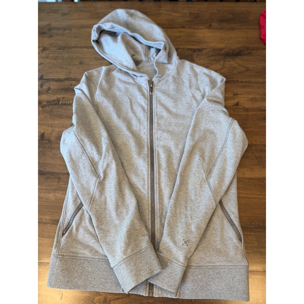 Lululemon Scuba Full Zip Hoodie Mens Medium Heathered Grey Athletic Sweatshirt